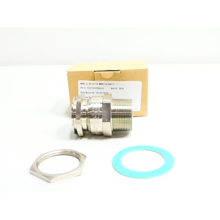 Crouse-Hinds Conduit Fitting 1-1/2 in, Brass, Nickel Plated ADE1N1501NPN